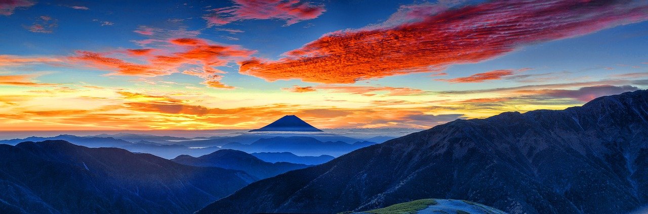 mount fuji, volcano, japan